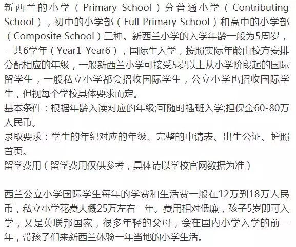 新西兰留学要求是什么？